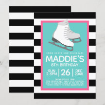 Invitaciones de cumpleaños de Fiesta de patinaje s