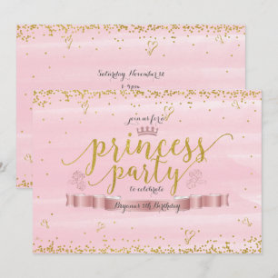 Invitaciones de cumpleaños de fiesta de princesa r