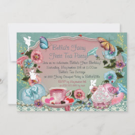 Invitaciones de cumpleaños de Fiesta de té de hada