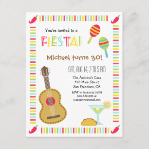 Invitaciones de Cumpleaños de Fiesta Mexicana para