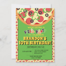 Invitaciones de cumpleaños de Fiesta Pizza