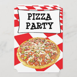 Invitaciones de cumpleaños de Fiesta Pizza