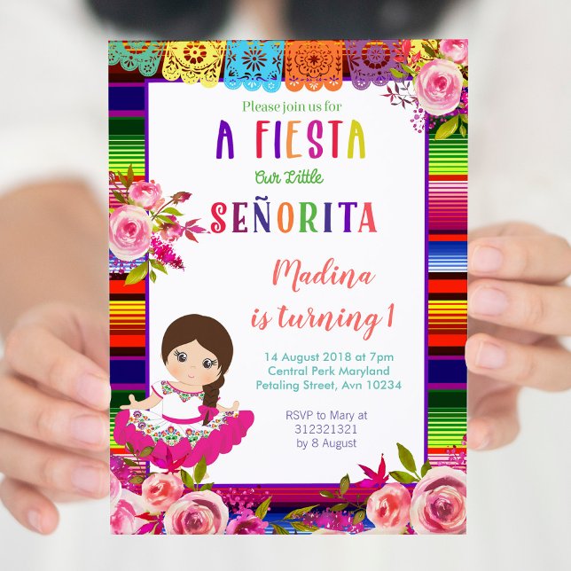 Invitaciones de cumpleaños de Floral Mexicana (Subido por el creador)
