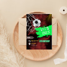 Invitaciones de cumpleaños de fútbol, Invitación d