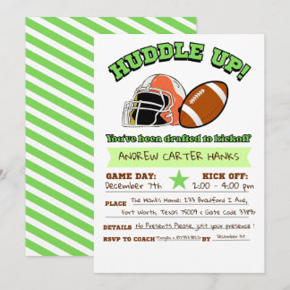 ¡Invitaciones de cumpleaños de fútbol para chicos 