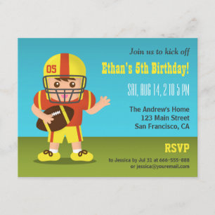 Invitaciones de cumpleaños de fútbol para niños