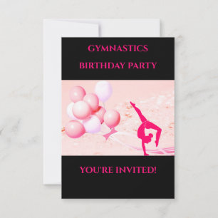 Invitaciones de cumpleaños de "GIMNASTICS" para ch