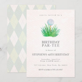 Invitaciones de cumpleaños de golf