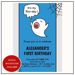 invitaciones de cumpleaños de Halloween 1er octubr