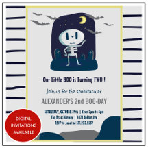 Invitaciones de cumpleaños de Halloween 2º cumplea