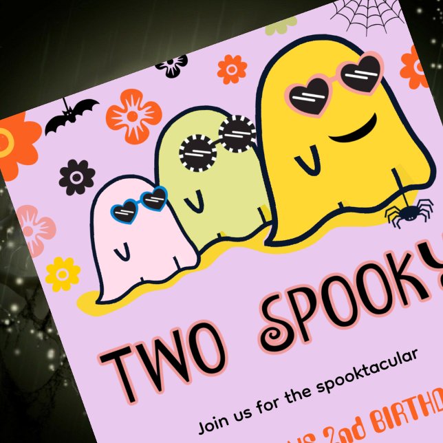invitaciones de cumpleaños de Halloween 2 fantasma (halloween-2nd-birthday-invitations-two-spooky-kids-1)