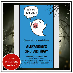 invitaciones de cumpleaños de Halloween 2do espelu