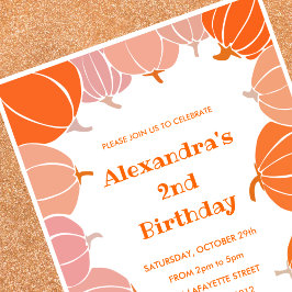 invitaciones de cumpleaños de Halloween calabaza n