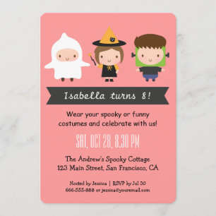 Invitaciones de cumpleaños de Halloween para niños