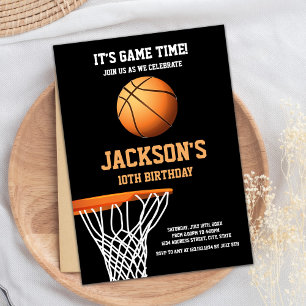 Invitaciones de cumpleaños de la Basket Basketball