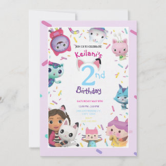 Invitaciones de cumpleaños de la casa de muñecas d