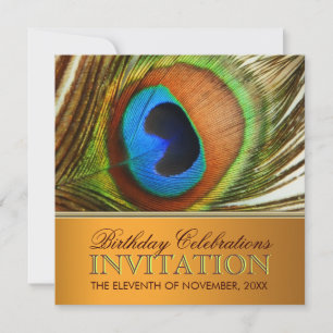 Invitaciones de cumpleaños de la diosa del pavo re
