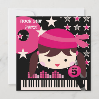 Invitaciones de cumpleaños de la estrella de rock