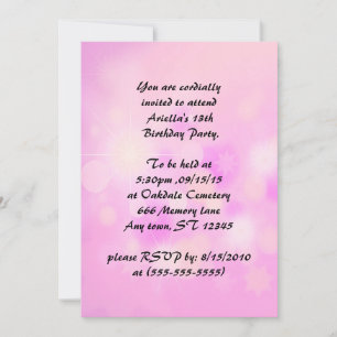 Invitaciones de cumpleaños de la infanta Violet An