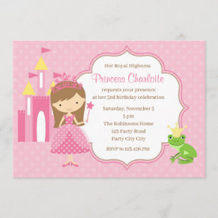 Invitaciones de cumpleaños de la princesa (Castill