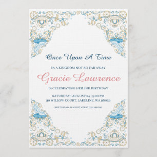 invitaciones de cumpleaños de la princesa Cenicien