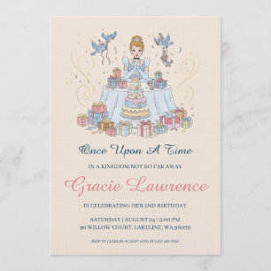 invitaciones de cumpleaños de la princesa Cenicien