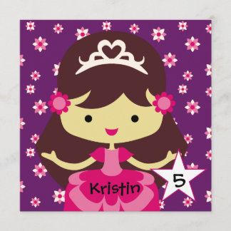 Invitaciones de cumpleaños de la princesa de cabel