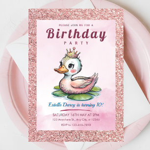 Invitaciones de cumpleaños de la princesa de pato 