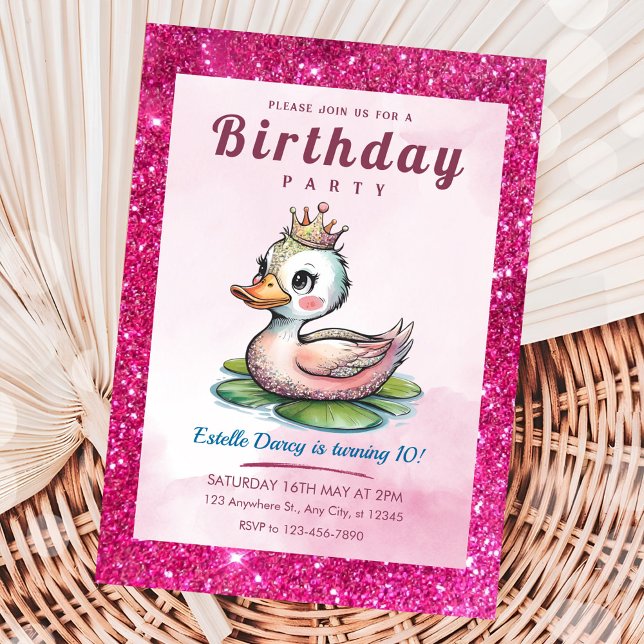 Invitaciones de cumpleaños de la princesa de pato  (Subido por el creador)
