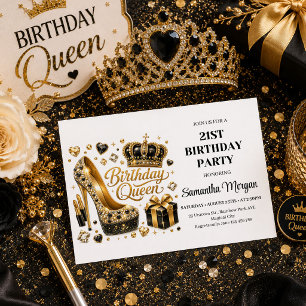 Invitaciones de cumpleaños de la Reina de Confeti