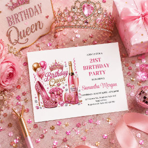Invitaciones de cumpleaños de la Reina de cumpleañ