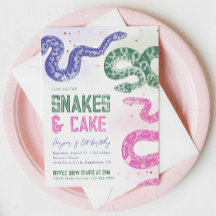 Invitaciones de cumpleaños de la serpiente Girly