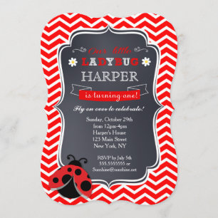 Invitaciones de cumpleaños de Ladybug