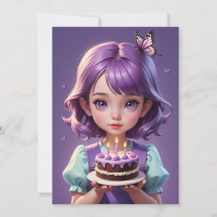 invitaciones de cumpleaños de mariposa púrpura chi