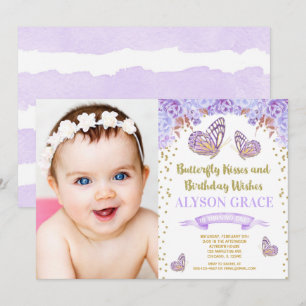 Invitaciones de cumpleaños de Mariposas, foto de o