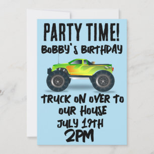 INVITACIONES DE CUMPLEAÑOS DE MONSTER TRUCK SCRIPT