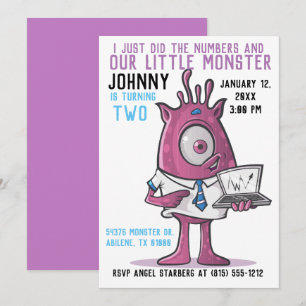 Invitaciones de cumpleaños de monstruos Diversión