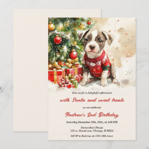 Invitaciones de cumpleaños de Navidad personalizad