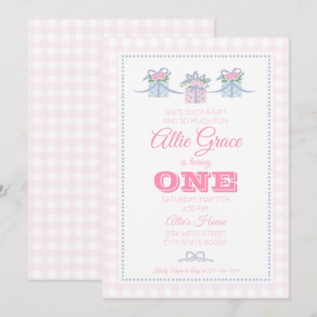 Invitaciones de cumpleaños de niña - Cada día es u (Anverso / Reverso)