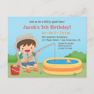 Invitaciones de Cumpleaños de Niño Adorable que Am