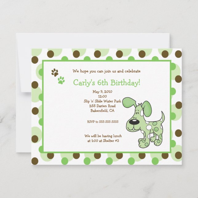 Invitaciones de cumpleaños de niño o Chica MOD VER (Anverso)