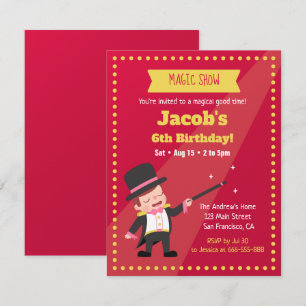 Invitaciones de cumpleaños de niño para espectácul