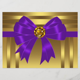 Invitaciones de cumpleaños de oro púrpura