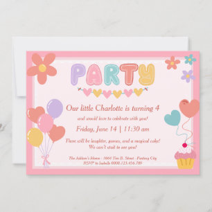 Invitaciones de cumpleaños de Pastel