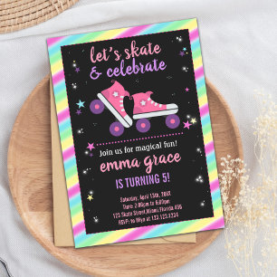 Invitaciones de cumpleaños de patinaje sobre hielo