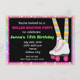 Invitaciones de cumpleaños de patinaje sobre rueda