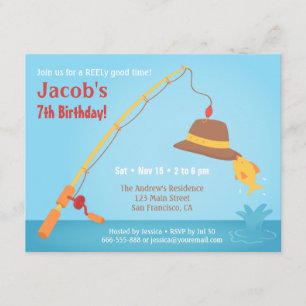 Invitaciones de Cumpleaños de Pesca Caprichosas