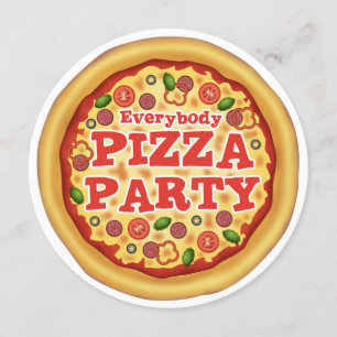 Invitaciones de cumpleaños de pizza