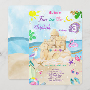 Invitaciones de cumpleaños de playa