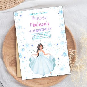 Invitaciones de cumpleaños de Princesa Blanca